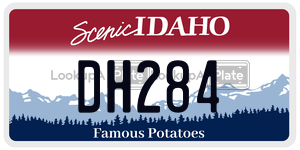 DH284  license plate in ID