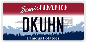 DKUHN  license plate in ID