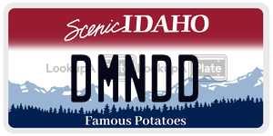 DMNDD  license plate in ID