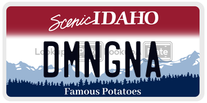 DMNGNA  license plate in ID