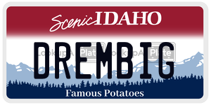 DREMBIG  license plate in ID