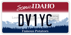 DV1YC  license plate in ID