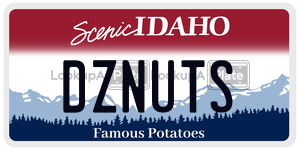 DZNUTS  license plate in ID