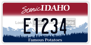 E1234  license plate in ID