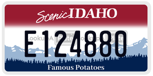 E124880 license plate in Idaho