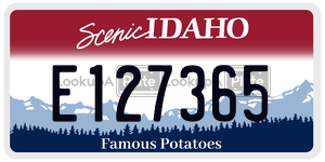 E127365  license plate in ID
