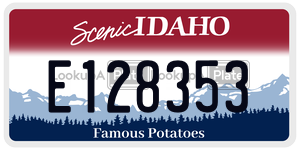 E128353  license plate in ID
