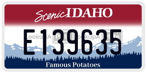 E139635  license plate in ID