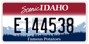 E144538  license plate in ID