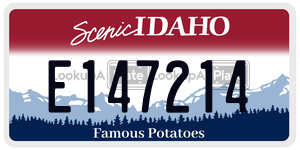 E147214  license plate in ID