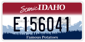 E156041  license plate in ID