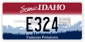 E324 license plate in Idaho