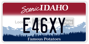 E46XY  license plate in ID