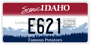E621  license plate in ID