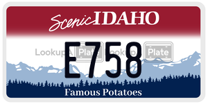 E758  license plate in ID