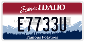 E7733U  license plate in ID