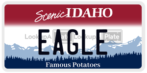 EAGLE  license plate in ID