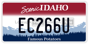 EC266U  license plate in ID