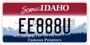 EE888U  license plate in ID