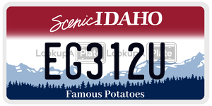 EG312U  license plate in ID