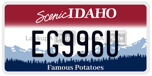 EG996U  license plate in ID