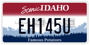 EH145U  license plate in ID
