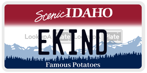 EKIND  license plate in ID