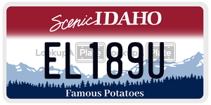 EL189U  license plate in ID