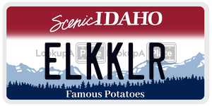 ELKKLR  license plate in ID