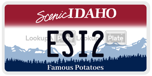 ESI2  license plate in ID