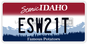 ESW21T  license plate in ID