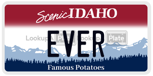 EVER  license plate in ID