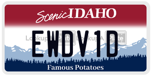 EWDV1D  license plate in ID