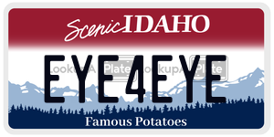 EYE4EYE  license plate in ID