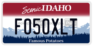 F050XLT  license plate in ID