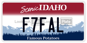 F7FAL  license plate in ID