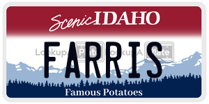 FARRIS license plate in Idaho