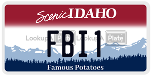 FBI1  license plate in ID