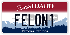 FELON1  license plate in ID