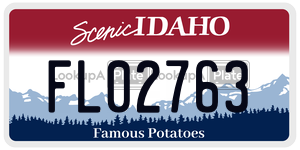 FL02763  license plate in ID