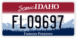 FL09697  license plate in ID