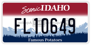 FL10649  license plate in ID