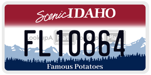 FL10864  license plate in ID