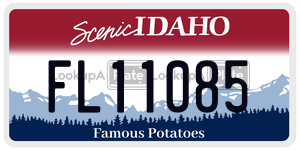FL11085  license plate in ID