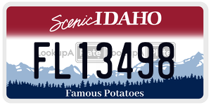 FL13498  license plate in ID
