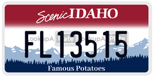 FL13515  license plate in ID
