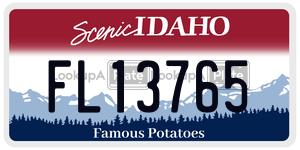 FL13765  license plate in ID