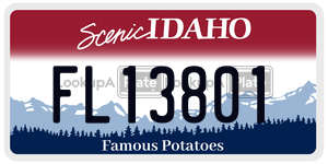 FL13801  license plate in ID