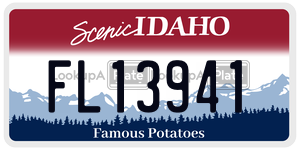 FL13941  license plate in ID