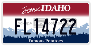 FL14722  license plate in ID